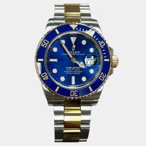 Pre Owned Rolex Submariner 126613LB Automatic Blue 18k Yellow Gold Stainless Steel Men's Wristwatch 41 mm