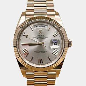 مملوكة مسبقًا Rolex President Day Date 228235 Automatic Sundust 18K Rose Gold Men's Wristwatch 40 mm