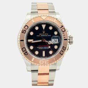 Pre Owned Rolex Yacht Master 126621 Automatic Black 18K Rose Gold Stainless Steel Men's Wristwatch 40 mm