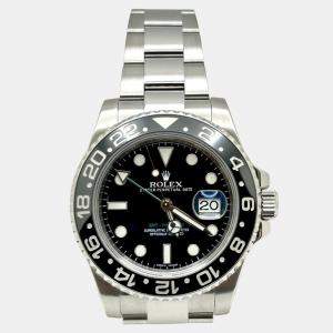 Pre Owned Rolex GMT Master II 116710 Automatic Black Stainless Steel Men's Wristwatch 40 mm