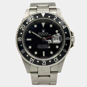 Pre Owned Rolex GMT-Master II 16710 Automatic Black Stainless Steel Men's Wristwatch 40 mm