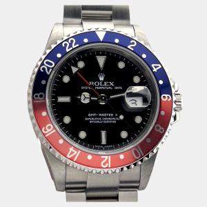 Pre Owned Rolex GMT-Master II 16710 Automatic Pepsi Red & Blue Stainless Steel Men's Wristwatch 40 mm