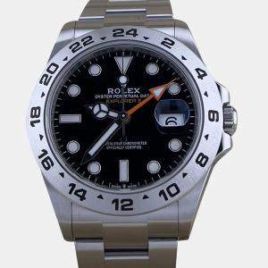 Pre Owned Rolex Explorer II 226570 Automatic Black Stainless Steel Men's Wristwatch 42 mm