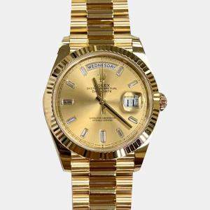 Pre Owned Rolex President Day-Date 228238 Automatic 18K Yellow Gold Men's Wristwatch 40 mm