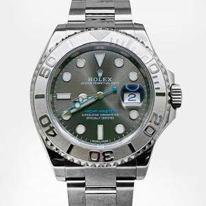 Pre Owned Rolex Yacht-Master 116622 Automatic Rhodium Stainless Steel Men's Wristwatch 40 mm