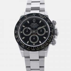 Pre Owned Rolex Cosmograph Daytona 116500LN Automatic Black Stainless Steel Men's Wristwatch 40 mm