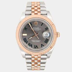 Pre Owned Rolex Datejust 126331 Automatic Slate 18K Rose Gold Stainless Steel Men's Wristwatch 41 mm