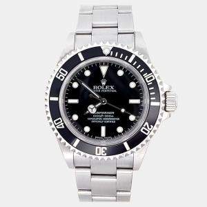 Pre Owned Rolex Submariner 14060 Automatic Black Stainless Steel Men's Wristwatch 40 mm