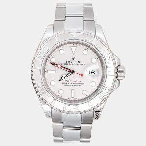 Pre Owned Rolex Yacht-Master 16622 Automatic Platinum Stainless Steel Men's Wristwatch 40 mm