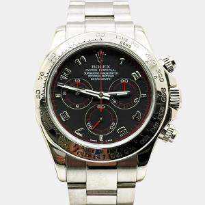 Pre Owned Rolex Cosmograph Daytona 116509 Automatic Black Dial 18K White Gold Men's Wristwatch 40mm