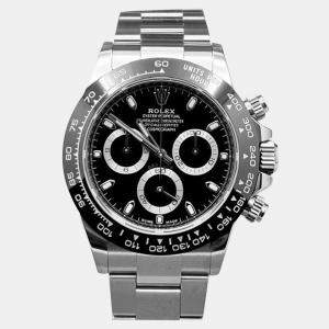 Pre Owned Rolex Daytona Cosmograph 116500LN Automatic Black Dial Stainless Steel Men's Wristwatch 40mm