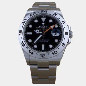 Pre Owned Rolex Explorer II 226570 Automatic Black Dial Stainless Steel Men's Wristwatch 42 mm