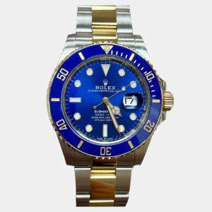Pre Owned Rolex Submariner Date 126613LB Automatic Blue Dial 18K Yellow Gold Stainless Steel Men's Wristwatch 41mm