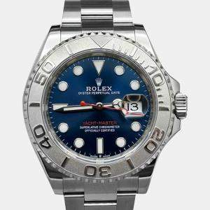 Pre Owned Rolex Yacht Master 126622 Automatic Blue Platinum Stainless Steel Men's Wristwatch 40 mm
