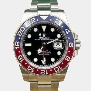Pre Owned Rolex GMT Master II 126710BLRO Automatic Black Stainless Steel Men's Wristwatch 40 mm