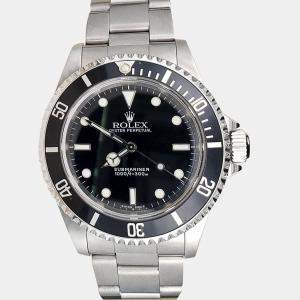 Pre Owned Rolex Submariner 14060 Automatic Black Dial Stainless Steel Men's Wristwatch 40 mm