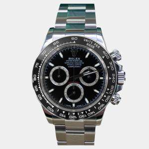 Pre Owned Rolex Cosmograph Daytona 126500LN Automatic Chronograph Black Dial Stainless Steel Ceramic Men's Wristwatch 40mm