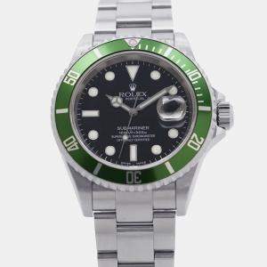 مملوكة مسبقًا Rolex Submariner 16610LV Automatic Black Stainless Steel Men's Wristwatch 40 mm