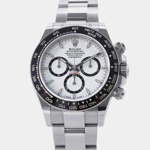 مملوكة مسبقًا Rolex Cosmograph Daytona 126500LN Automatic White Stainless Steel Men's Wristwatch 40 mm