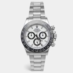 مملوكة مسبقًا Rolex Cosmograph Daytona 'Panda' M116500LN-0001 White Black Dial Cerachrom Stainless Steel Men's Wristwatch 40 mm