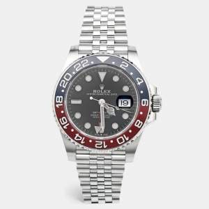 Pre Owned Rolex GMT-Master II 'Pepsi' M126710BLRO-0001 Black Dial Cerachrom Oystersteel Men's Wristwatch 40 mm
