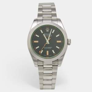 Pre Owned Rolex Milgauss M116400GV-0001 Black Dial Oystersteel Men's Wristwatch 40 mm