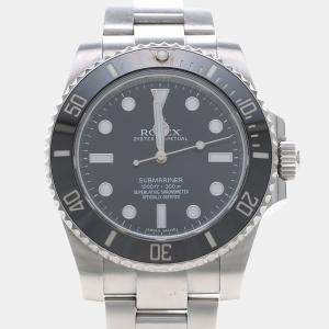 Pre Owned Rolex Submariner 114060 Automatic Stainless Steel Men's Wristwatch 40 mm
