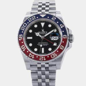 Pre Owned Rolex GMT-Master II126710BLRO Black Stainless Steel Automatic Men's Wristwatch 40mm