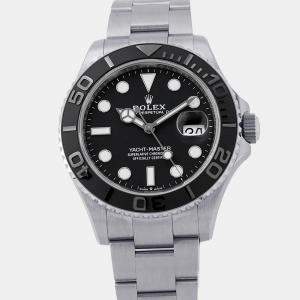 Pre Owned Rolex Yacht-Master II 226627 Black Dial Titanium Automatic Men's Wristwatch 42mm