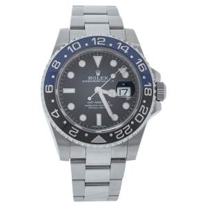 Pre Owned Rolex Black Oystersteel GMT Master II "Batman" 126710 Men's Wristwatch 40 MM