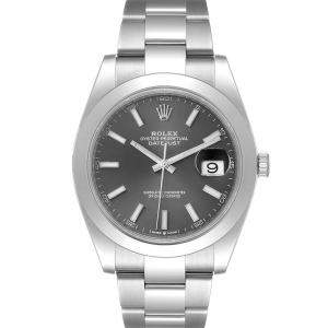 Rolex Grey Stainless Steel Datejust II 126300 Men's Wristwatch 41 MM
