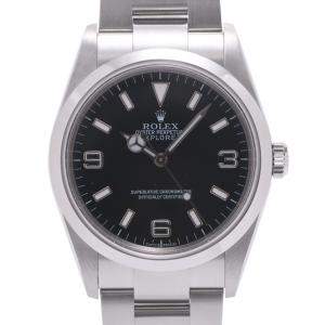 Rolex Black Stainless Steel Explorer I 114270 Men's Wristwatch 36 MM