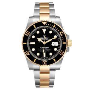 Rolex Black 18K Yellow Gold And Stainless Steel Submariner 116613 Men's Wristwatch 40 MM