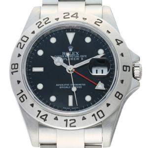 Rolex Black Stainless Steel Explorer II 16570 Men's Wristwatch 40 MM