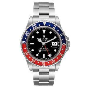 Rolex Black Stainless Steel GMT Master Pepsi 16700 Men's Wristwatch 40 MM