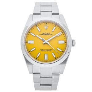 Rolex Yellow Stainless Steel Oyster Perpetual 124300 Men's Wristwatch 41 MM
