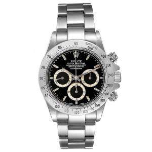 Rolex Black Stainless Steel Cosmograph Daytona 16520 Men's Wristwatch 40 MM