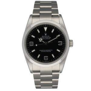 Rolex Black Stainless Steel Explorer 114270 Men's Wristwatch 36 MM