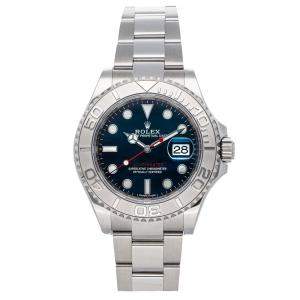 Rolex Blue Platinum and Stainless Steel Yacht-Master 116622 Men's Wristwatch 40 mm