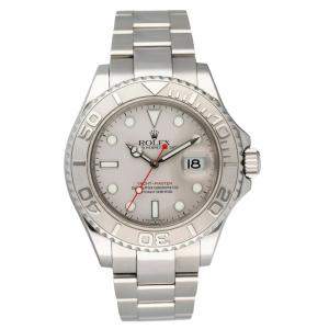 Rolex Silver Stainless Steel Yacht Master 16622 Men's Wristwatch 40 MM