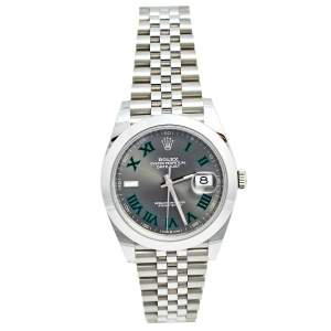 Pre Owned Rolex Grey Stainless Steel Datejust 126300 Men's Wristwatch 41 MM