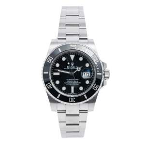 Pre Owned Rolex Black Stainless Steel Submariner 116610LN Men's Wristwatch 41 mm