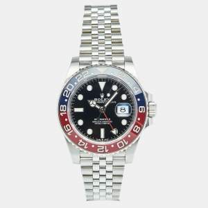 Pre Owned Rolex Black Cerachrome Stainless Steel GMT-Master II 126710BLRO Men's Wristwatch 40 mm