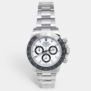 Rolex White Stainless Steel Cerachrom Cosmograph Daytona M116500LN-0001 Men's Wristwatch 40 mm