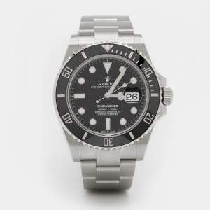 Pre Owned Rolex Black Cerachrom Stainless Steel Submariner 126610LN Men's Wristwatch 41 mm