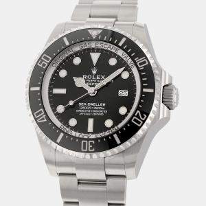 Pre Owned Rolex Black Stainless Steel Sea-Dweller Deepsea 126660 Men's Wristwatch 44 mm