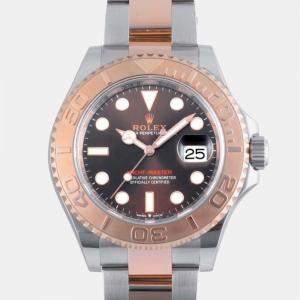 Rolex Brown 18k Rose Gold And Stainless Steel Yacht-Master 126621 Automatic Men's Wristwatch 40 mm