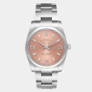 Rolex Pink Stainless Steel Air-King 114200 Men's Wristwatch 34 mm