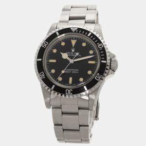 Rolex Black Stainless Steel Submariner 5513 Men's Wristwatch 40 mm