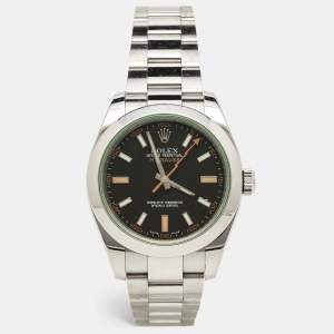 Rolex Black Oystersteel Milgauss M116400GV-0001 Men's Wristwatch 40 mm